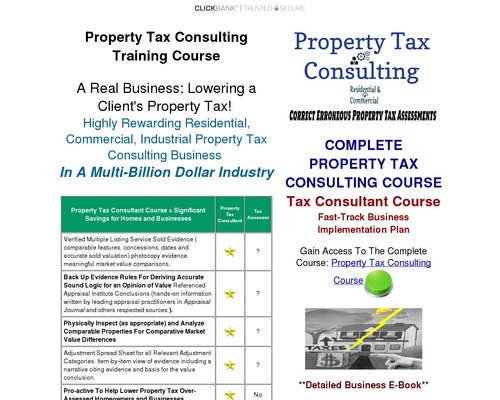 Property Tax Charm Course for Residential & Industrial Consulting