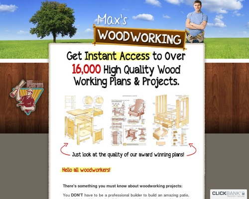 Unique – Maxs Woodworking 75% commish plus upsells